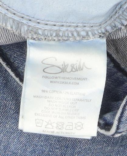 Mens UK Size S SikSilk Slim Fit Skinny Blue Jeans
