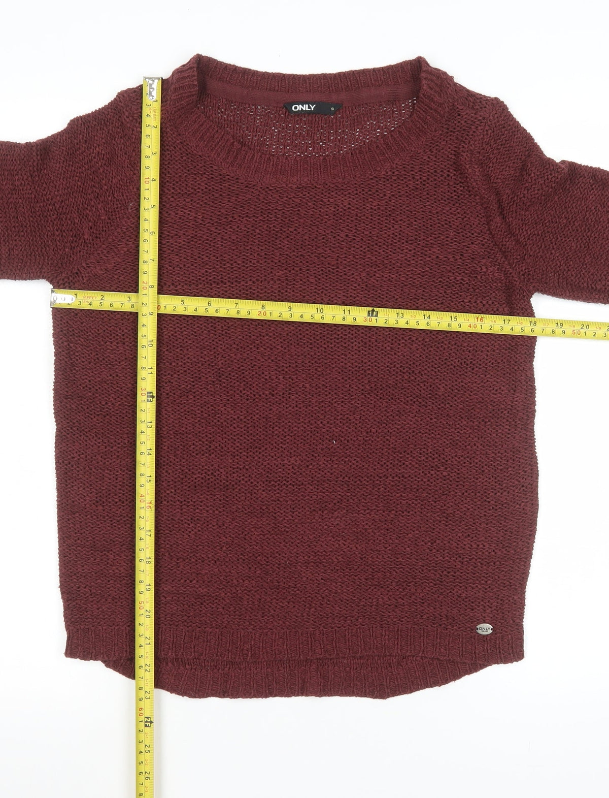 Unisex Adults UK Size S Only Red Pullover Jumper