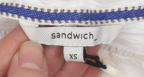 Womens UK Size XS Sandwich Multicoloured Basic T-Shirt
