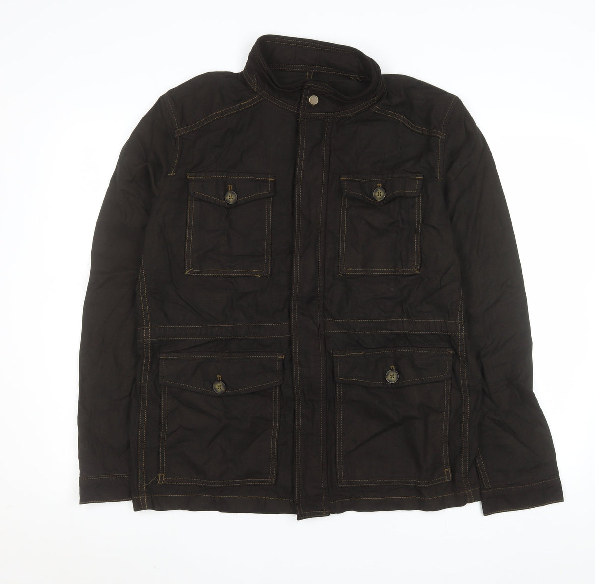 Mens UK Size L Zara Brown Field Jacket