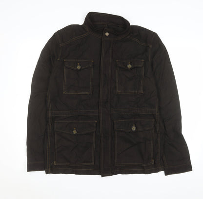 Mens UK Size L Zara Brown Field Jacket
