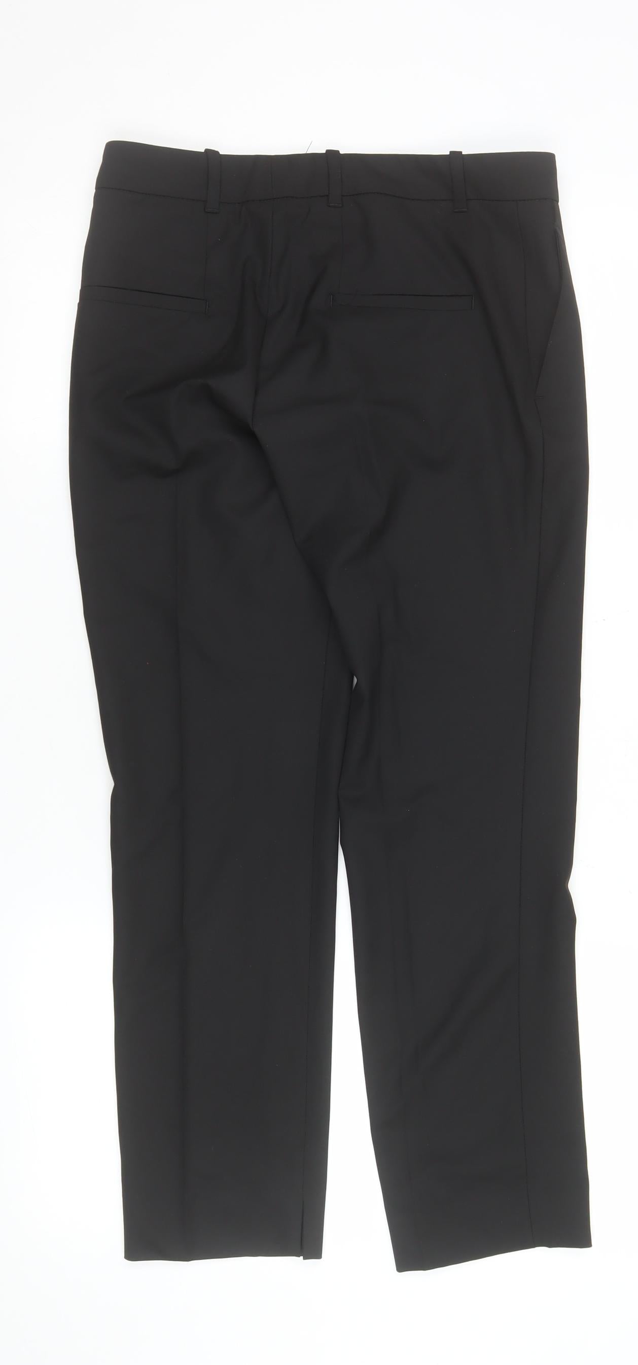Womens UK Size XS Zara Slim Fit Dress Pants Black Trousers