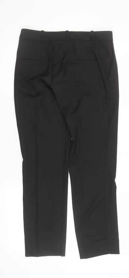 Womens UK Size XS Zara Slim Fit Dress Pants Black Trousers