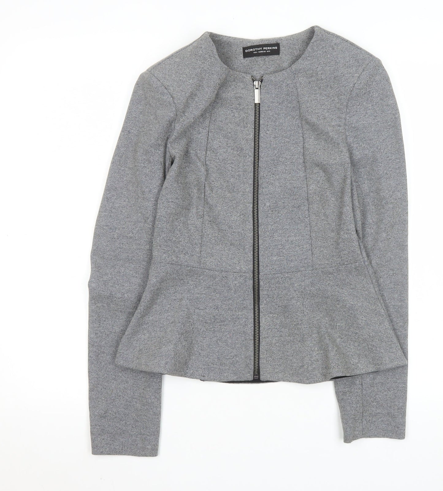 Womens UK Size 8 Dorothy Perkins Grey Basic Jacket