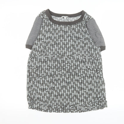 Womens UK Size 4 Sandwich Grey Basic T-Shirt