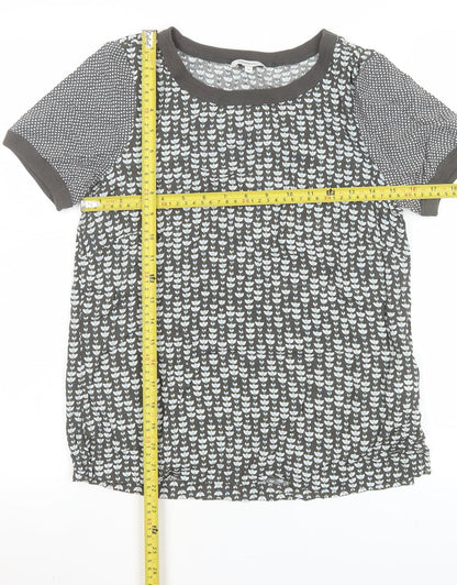 Womens UK Size 4 Sandwich Grey Basic T-Shirt