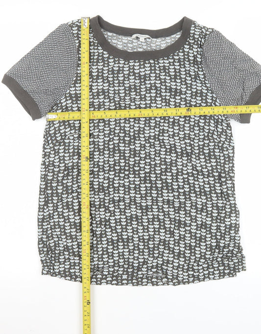 Womens UK Size 4 Sandwich Grey Basic T-Shirt