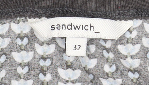 Womens UK Size 4 Sandwich Grey Basic T-Shirt