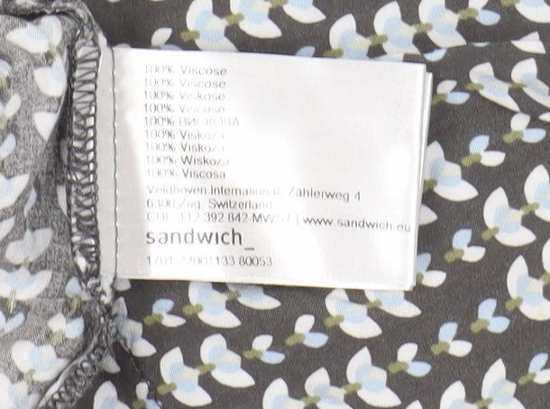 Womens UK Size 4 Sandwich Grey Basic T-Shirt