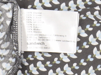 Womens UK Size 4 Sandwich Grey Basic T-Shirt