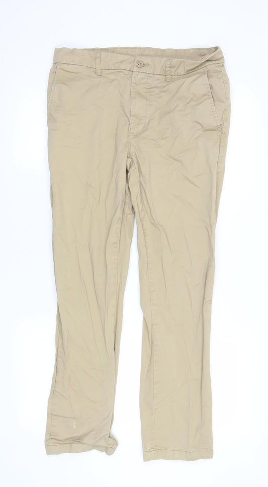 Mens UK Size 32 in Dunnes Stores Regular Fit Chino Beige Trousers