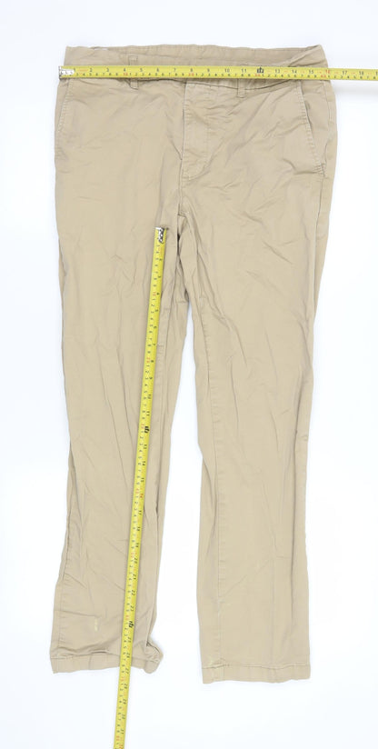 Mens UK Size 32 in Dunnes Stores Regular Fit Chino Beige Trousers