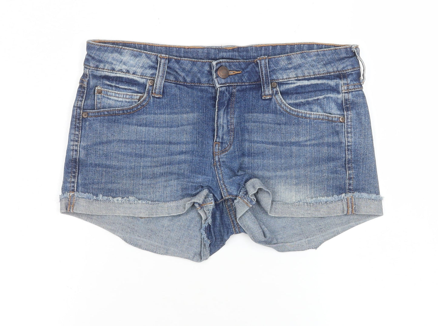 Womens UK Size 8 Mango Regular Fit Cut-Off Shorts