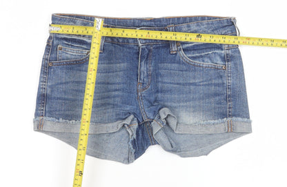 Womens UK Size 8 Mango Regular Fit Cut-Off Shorts