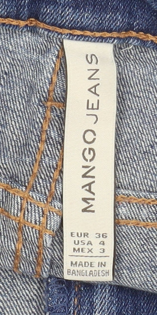 Womens UK Size 8 Mango Regular Fit Cut-Off Shorts