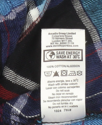 Womens UK Size 10 Dorothy Perkins Multicoloured Basic Button-Up