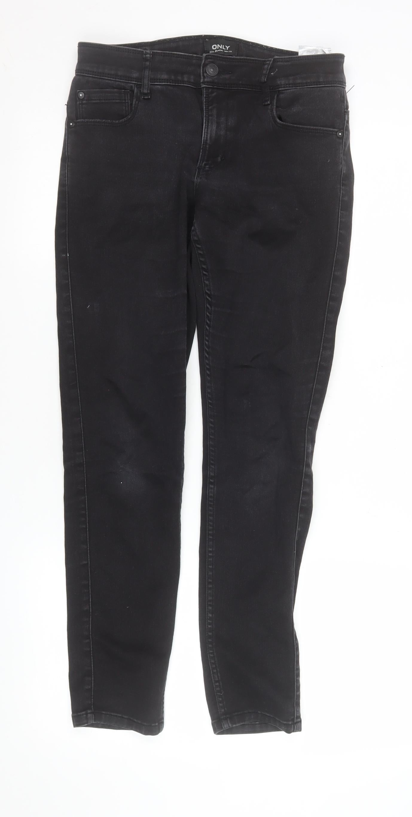 Womens UK Size M Only Slim Fit Skinny Black Jeans