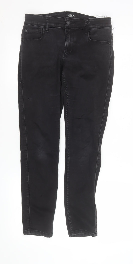 Womens UK Size M Only Slim Fit Skinny Black Jeans