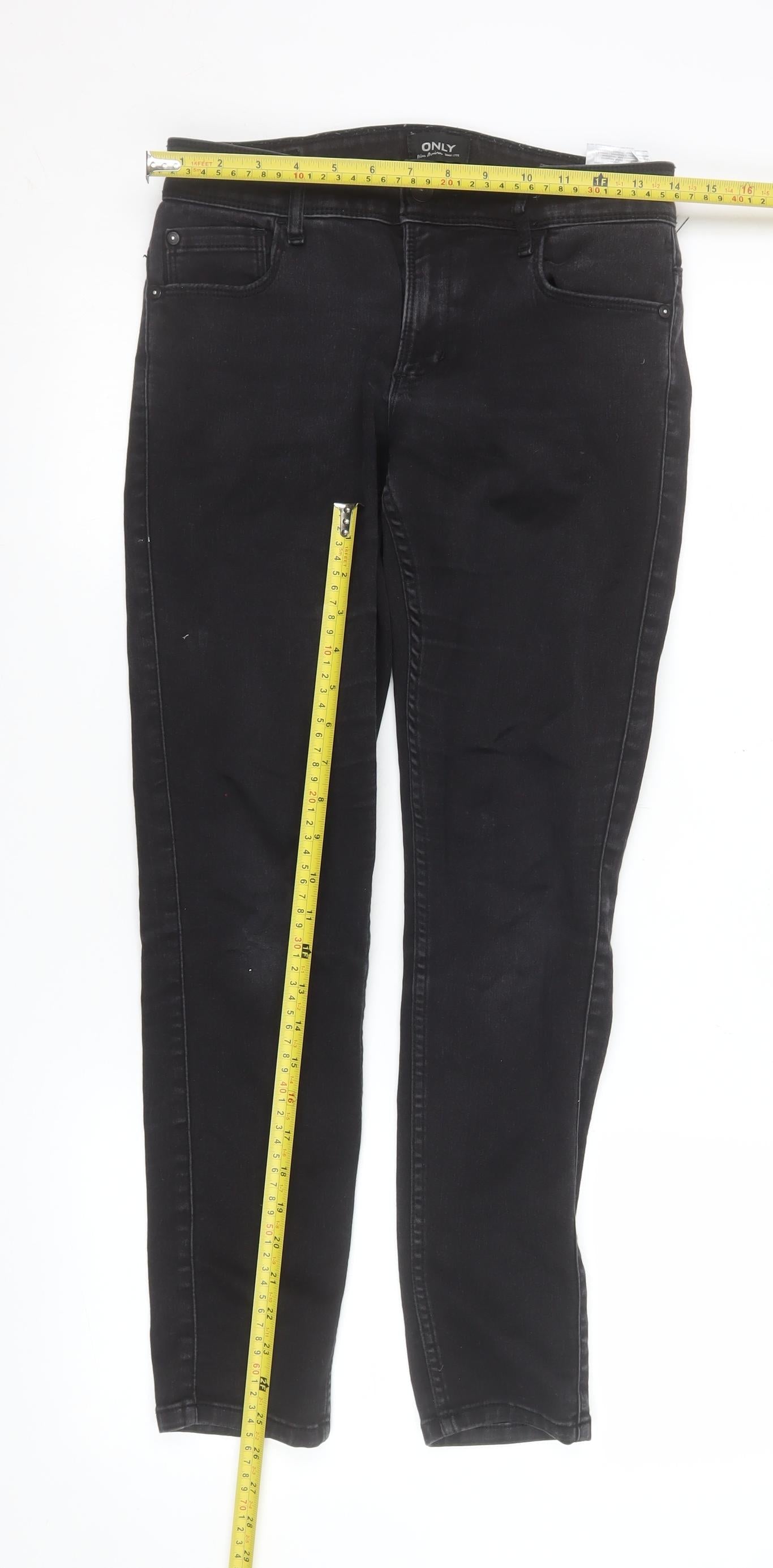 Womens UK Size M Only Slim Fit Skinny Black Jeans