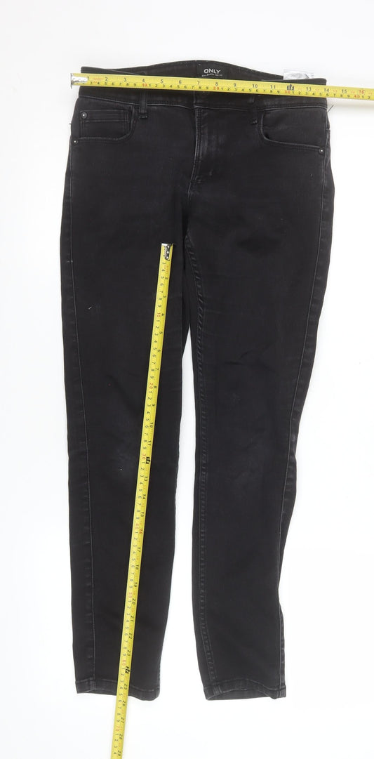 Womens UK Size M Only Slim Fit Skinny Black Jeans