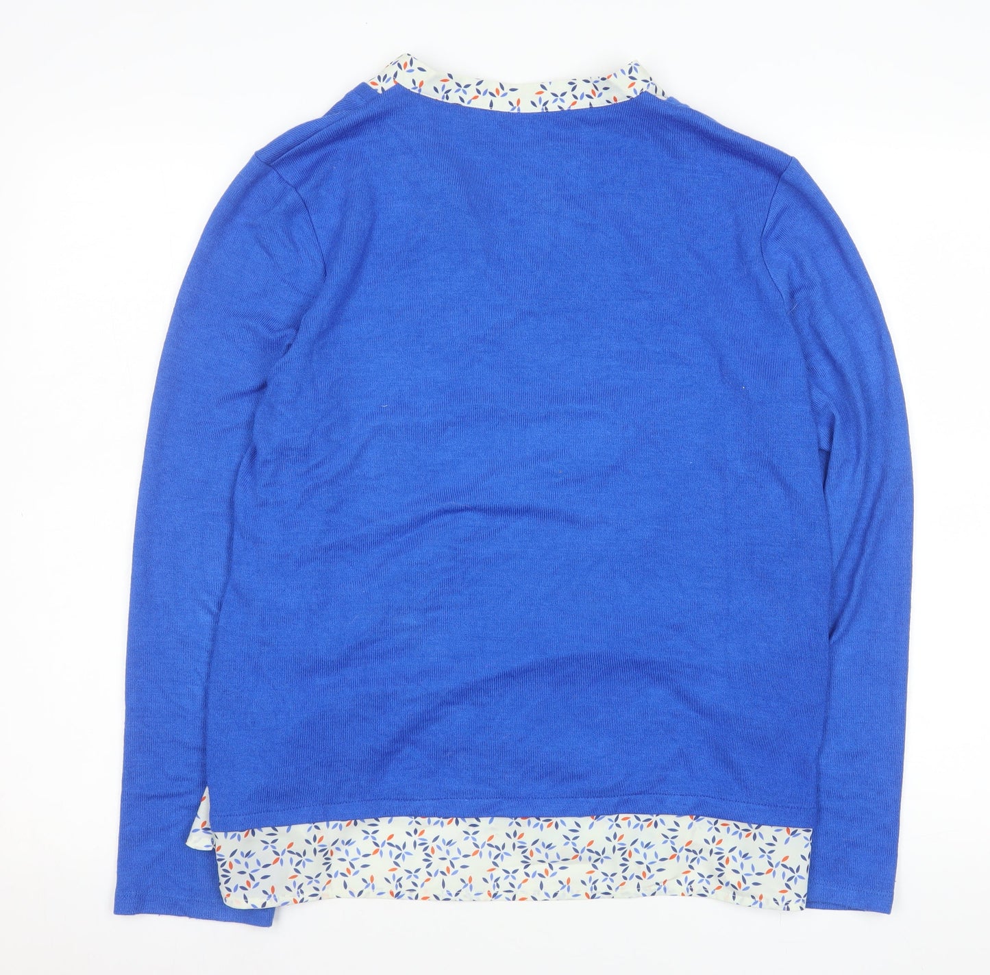 Womens UK Size 14 Voulez Vous Blue Basic Blouse
