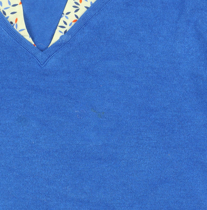 Womens UK Size 14 Voulez Vous Blue Basic Blouse