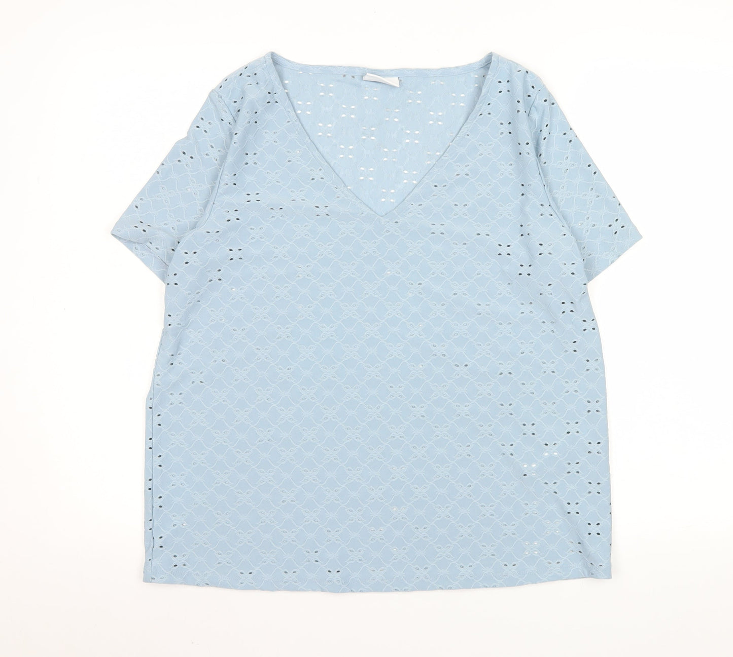 Womens UK Size XL VILA Blue Tunic Blouse