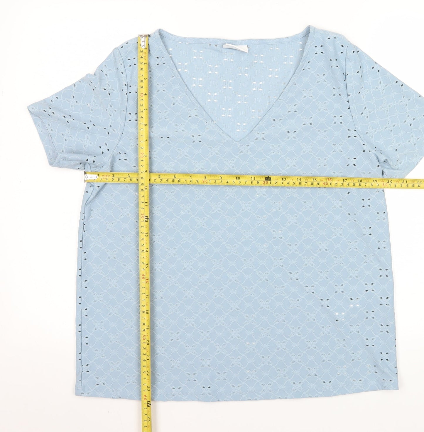 Womens UK Size XL VILA Blue Tunic Blouse