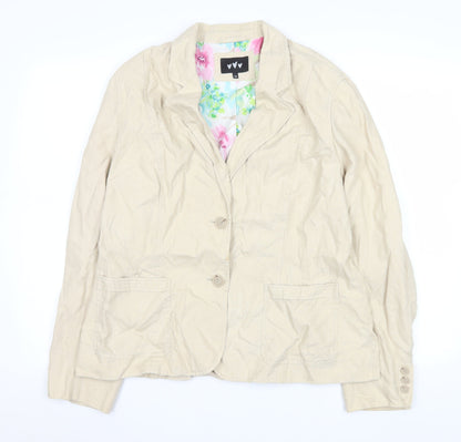 Womens UK Size 18 Marks and Spencer Regular Beige Blazer