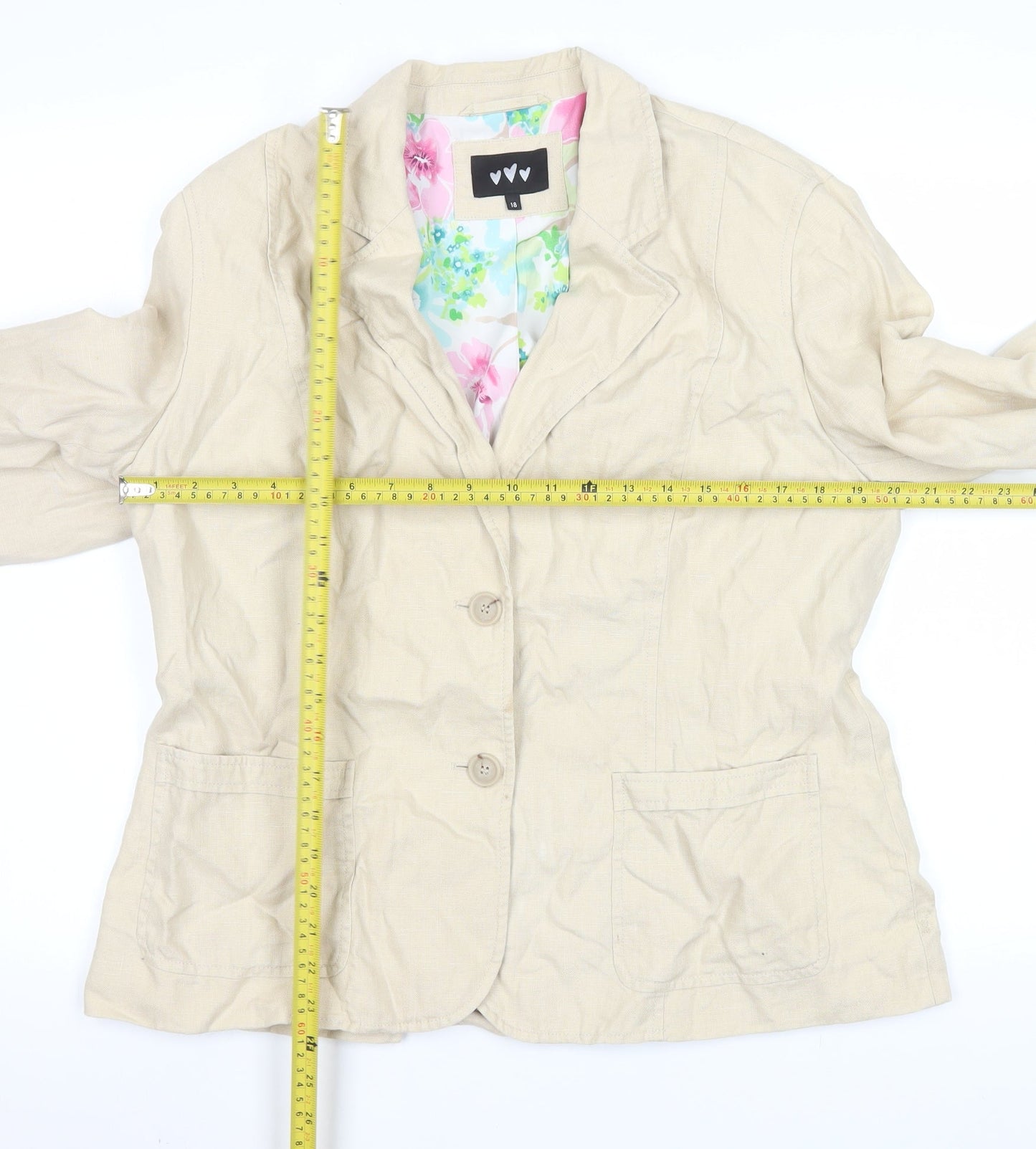 Womens UK Size 18 Marks and Spencer Regular Beige Blazer