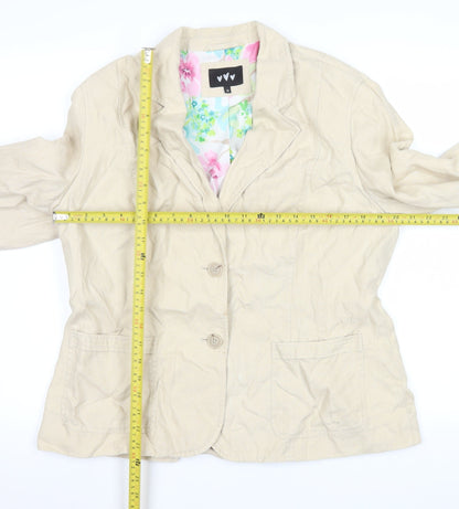 Womens UK Size 18 Marks and Spencer Regular Beige Blazer