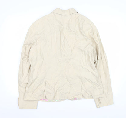 Womens UK Size 18 Marks and Spencer Regular Beige Blazer
