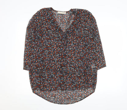 Rowen Avenue Womens Multicoloured Floral Tunic Blouse L