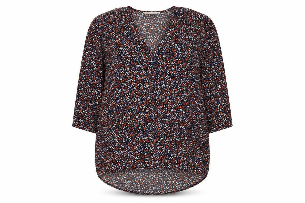 Rowen Avenue Womens Multicoloured Floral Tunic Blouse L
