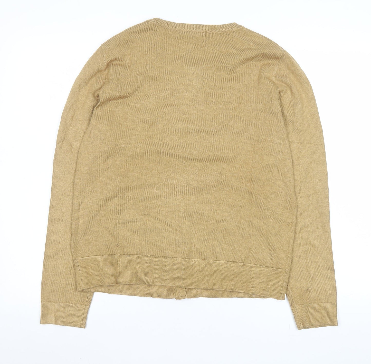 Womens UK Size XL Jeanne Pierre Beige Cardigan Jumper