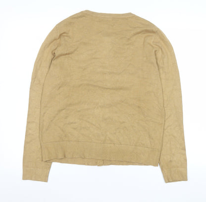 Womens UK Size XL Jeanne Pierre Beige Cardigan Jumper