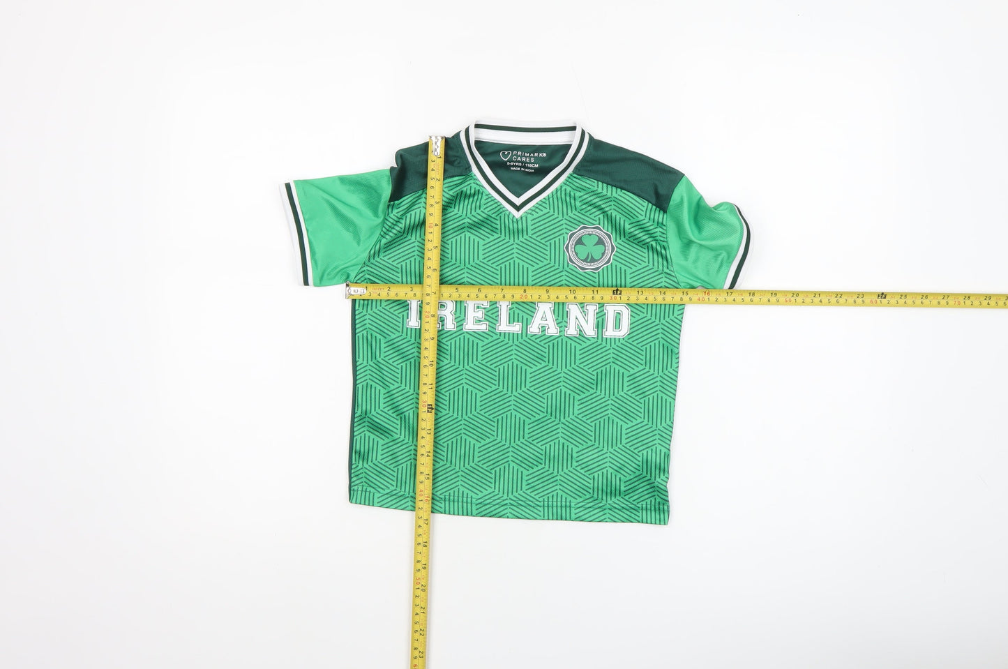Boys UK Size 5-6 Years Primark Green Jersey T-Shirt