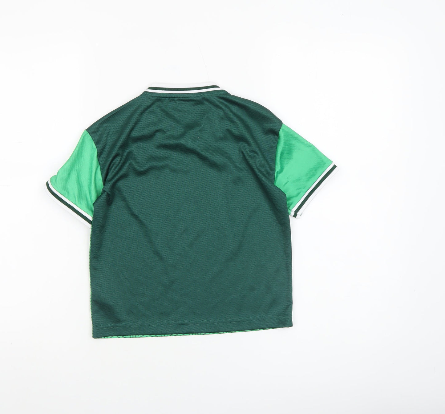 Boys UK Size 5-6 Years Primark Green Jersey T-Shirt