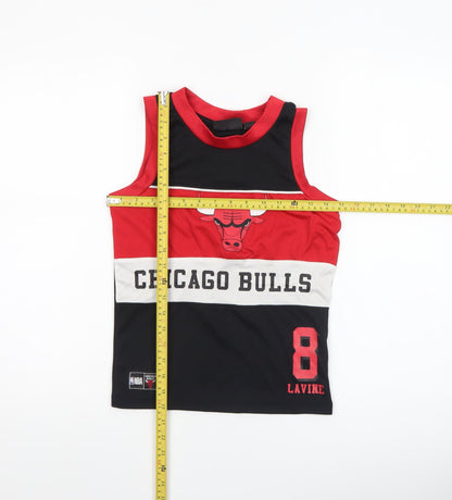 Boys UK Size 7-8 Years NBA Red Jersey Tank