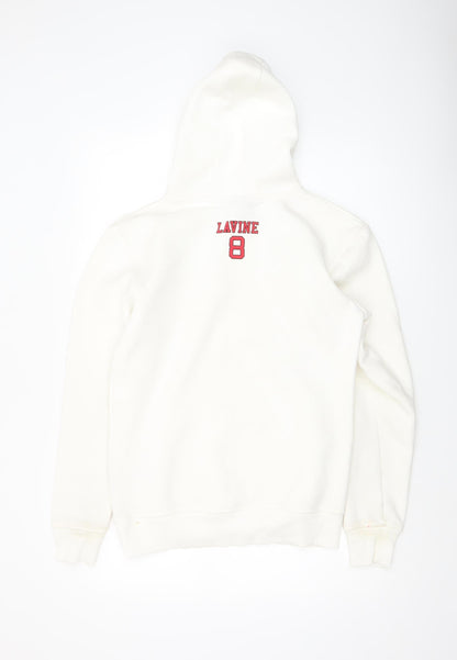 Mens UK Size S NBA White Pullover Hoodie