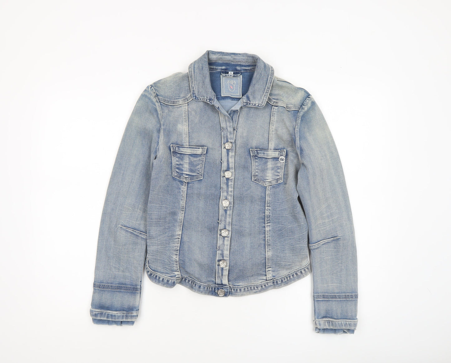 Womens UK Size S Florez Blue Denim Jacket