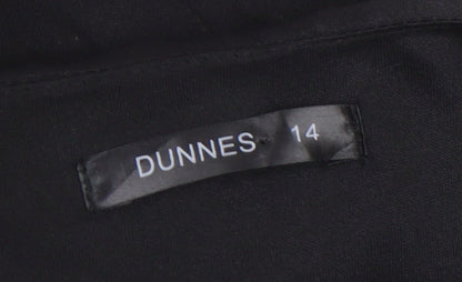 Womens UK Size 14 Dunnes Black Tunic Blouse