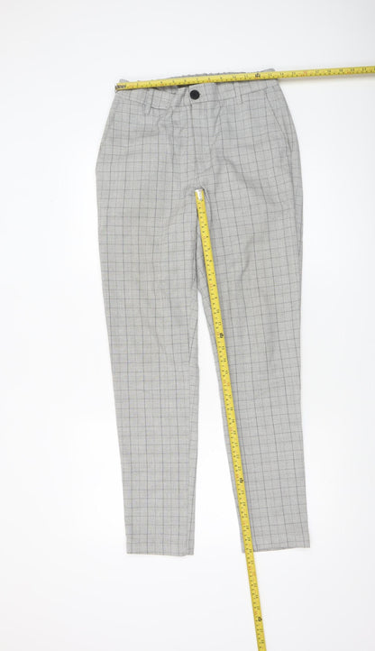 Mens UK Size M Daily Aesthetikz Slim Fit Casual Workwear Grey Trousers
