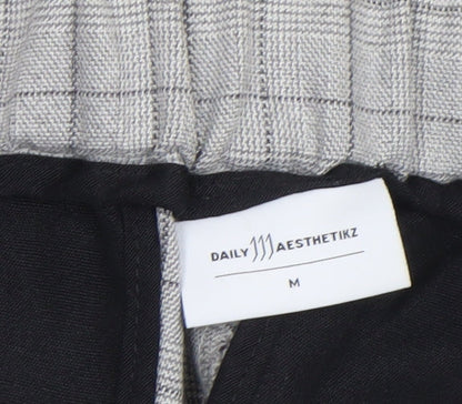 Mens UK Size M Daily Aesthetikz Slim Fit Casual Workwear Grey Trousers