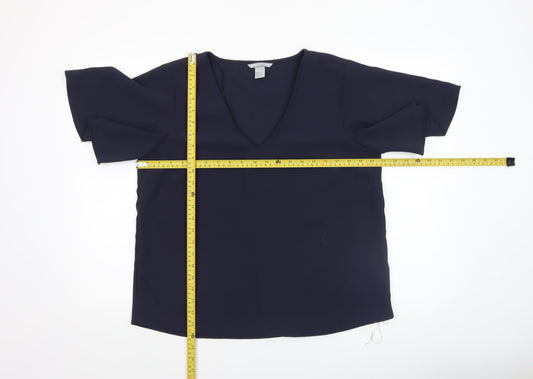 Womens UK Size 12 H&M Blue Basic Blouse