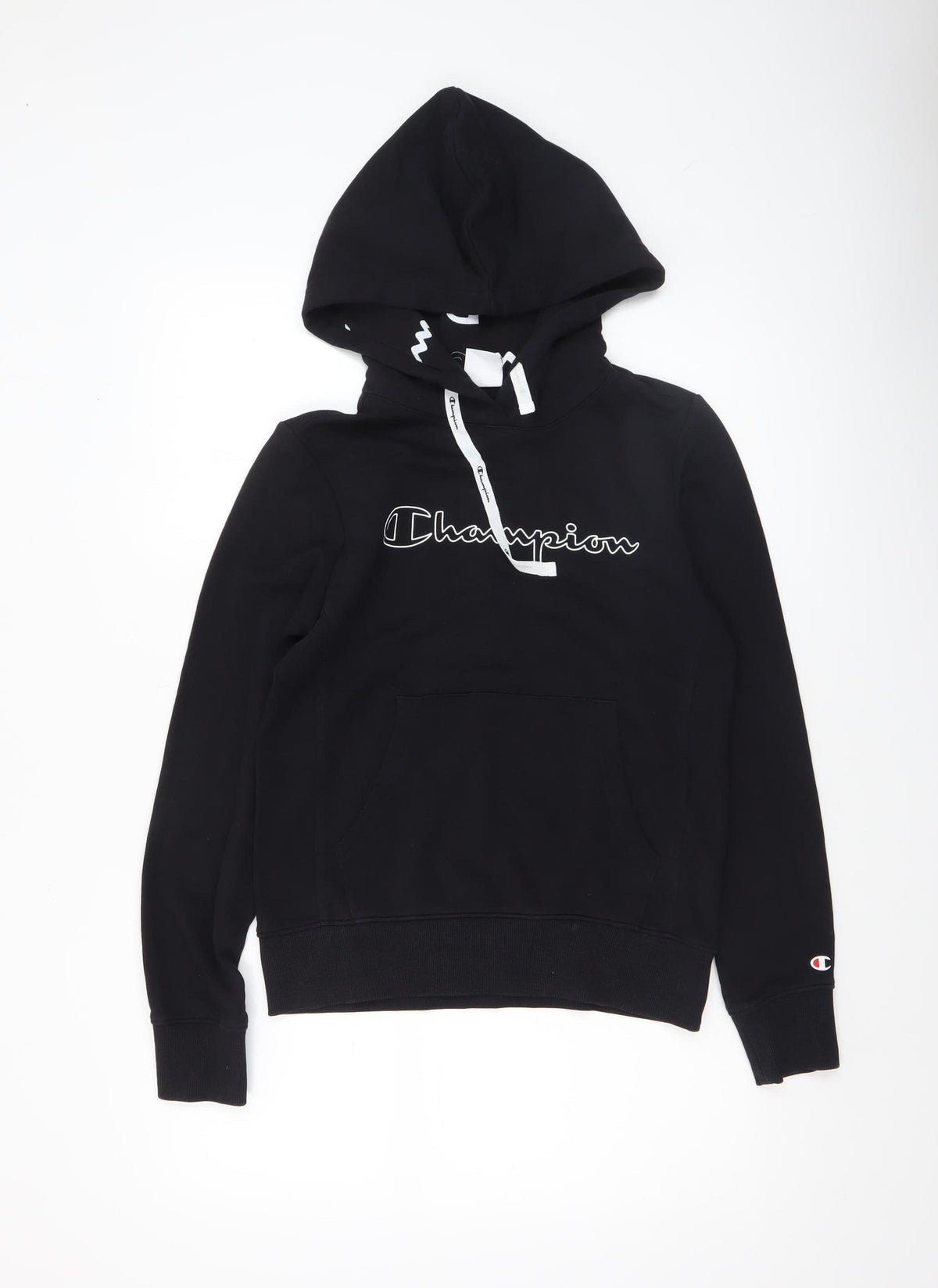 Womens UK Size S Champion Black Pullover Hoodie