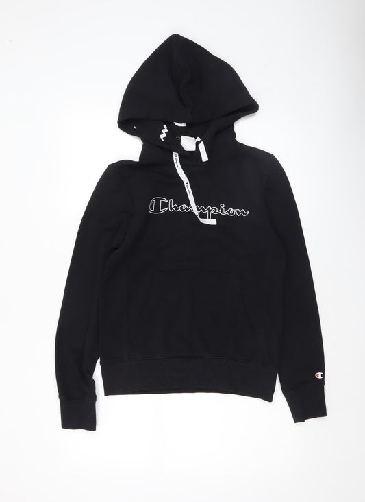 Womens UK Size S Champion Black Pullover Hoodie