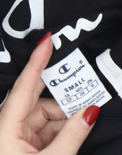 Womens UK Size S Champion Black Pullover Hoodie
