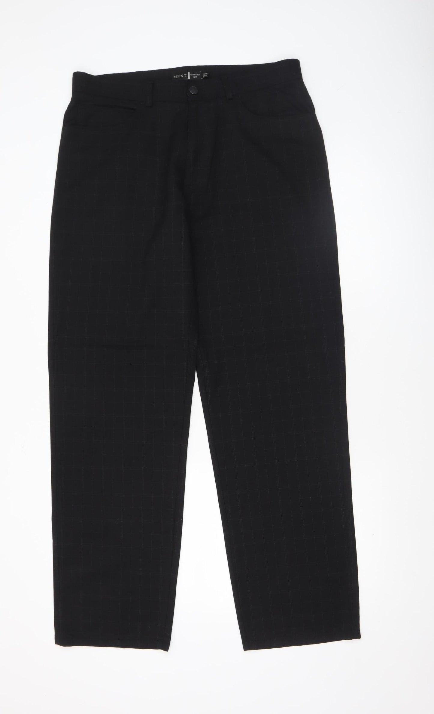 Mens UK Size L NEXT Regular Fit Business Formal Workwear Black Trousers