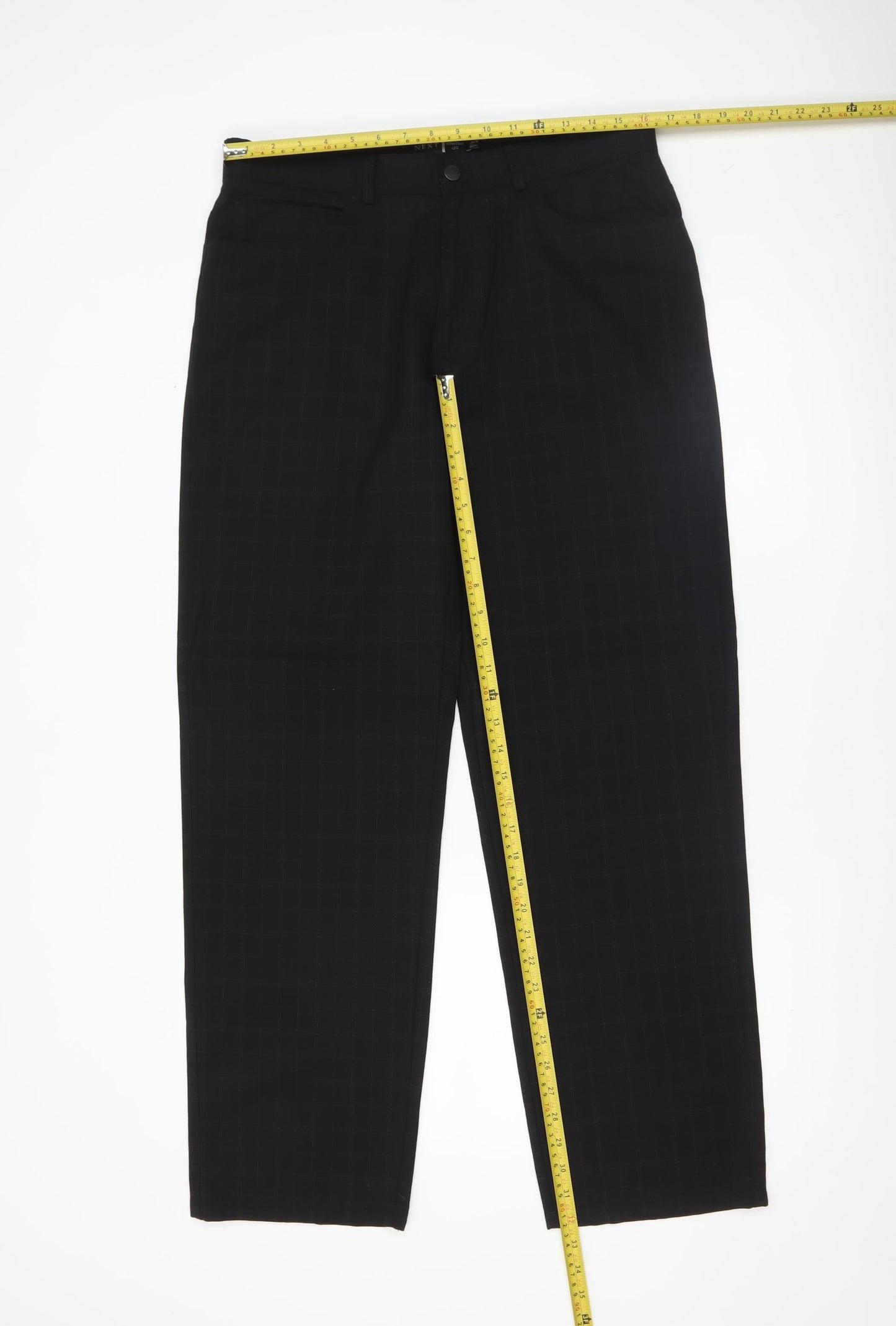Mens UK Size L NEXT Regular Fit Business Formal Workwear Black Trousers